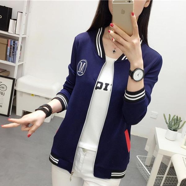 women's jackets women spring autumn 2021 all-match sweatshirt outerwear baseball uniform jacket female preppy style college bomber, Black;brown
women's jackets women spring autumn 2021 all-match sweatshirt outerwear baseball uniform jacket female preppy style college bomber, Black;brown
