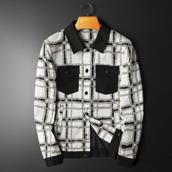men's jackets 2021 autumn male luxury single breasted plaid mens and coats fashion slim fit two pockets man 4xl, Black;brown
men's jackets 2021 autumn male luxury single breasted plaid mens and coats fashion slim fit two pockets man 4xl, Black;brown