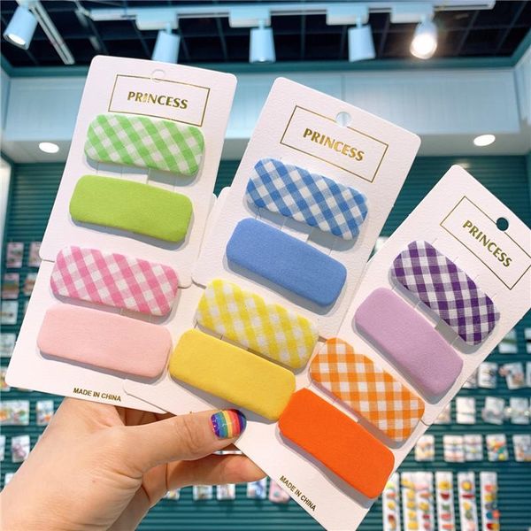 hair accessories 1 pair korean fresh fashion girl children barrettes simple beautiful fabric lattice square bb clip, Slivery;white
hair accessories 1 pair korean fresh fashion girl children barrettes simple beautiful fabric lattice square bb clip, Slivery;white