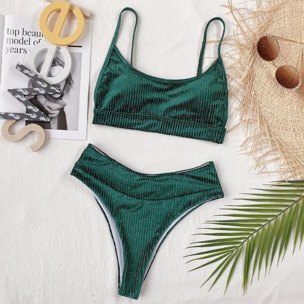 women's swimwear pure color simple high waist swimsuit 2021 summer fashion split ladies bikini beach clothing, White;black
women's swimwear pure color simple high waist swimsuit 2021 summer fashion split ladies bikini beach clothing, White;black