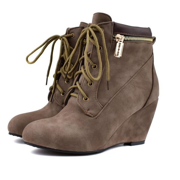 boots lace up women wedges shoes autumn winter high heels ankle ladies vintage cross strappy punk botas mujer, Black
boots lace up women wedges shoes autumn winter high heels ankle ladies vintage cross strappy punk botas mujer, Black