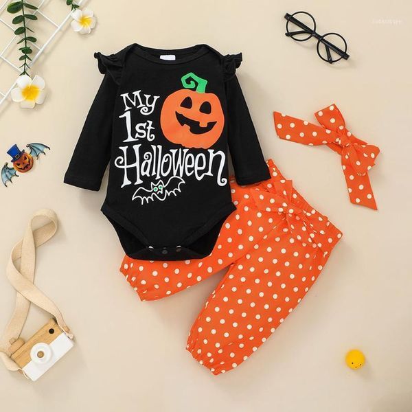 clothing sets halloween baby girls clothes letter pumpkin romper bodysuit+dot pants + headwear outfits set 2pcs toddler suit1, White
clothing sets halloween baby girls clothes letter pumpkin romper bodysuit+dot pants + headwear outfits set 2pcs toddler suit1, White