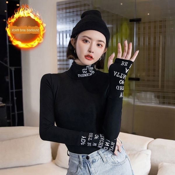 women's jackets mulher outono e inverno luvas manga carta camiseta jaqueta preta mulher meia-gola alta plus cashmere engrossado o1b2, Black;brown
women's jackets mulher outono e inverno luvas manga carta camiseta jaqueta preta mulher meia-gola alta plus cashmere engrossado o1b2, Black;brown