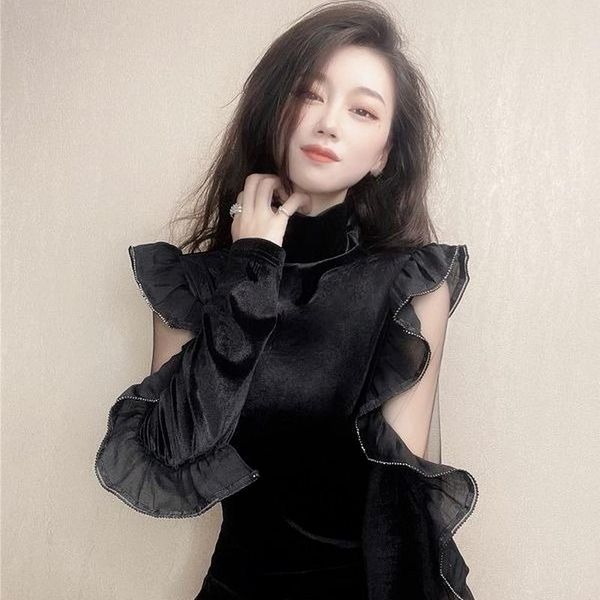 women's blouses & shirts tinomiswa cut out ruffles blouse women patchwork turtleneck slim fit autumn chic long sleeve vintage blus, White
women's blouses & shirts tinomiswa cut out ruffles blouse women patchwork turtleneck slim fit autumn chic long sleeve vintage blus, White