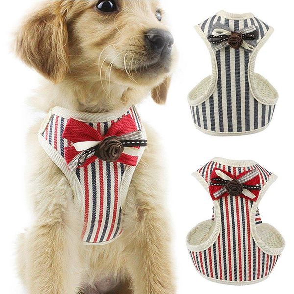cute pet dog harnesses and leash set puppy stripe adjustable chest vest fashion bowknot cloth chest strap pet dog leash product
cute pet dog harnesses and leash set puppy stripe adjustable chest vest fashion bowknot cloth chest strap pet dog leash product