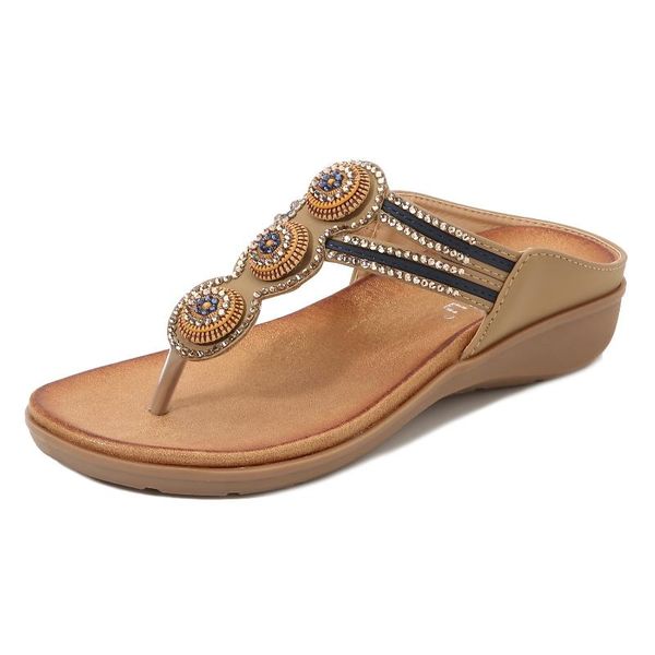 slippers cowcom summer bohemian retro beaded comfortable women's sandals vacation seaside beach shoes flat ysk, Black
slippers cowcom summer bohemian retro beaded comfortable women's sandals vacation seaside beach shoes flat ysk, Black