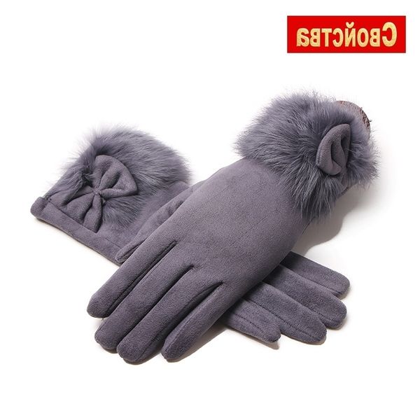 Suede gloves women's autumn and winter new fashion thickened cold proof warm Rabbit Plush touch screen outdoor riding, Black
Suede gloves women's autumn and winter new fashion thickened cold proof warm Rabbit Plush touch screen outdoor riding, Black