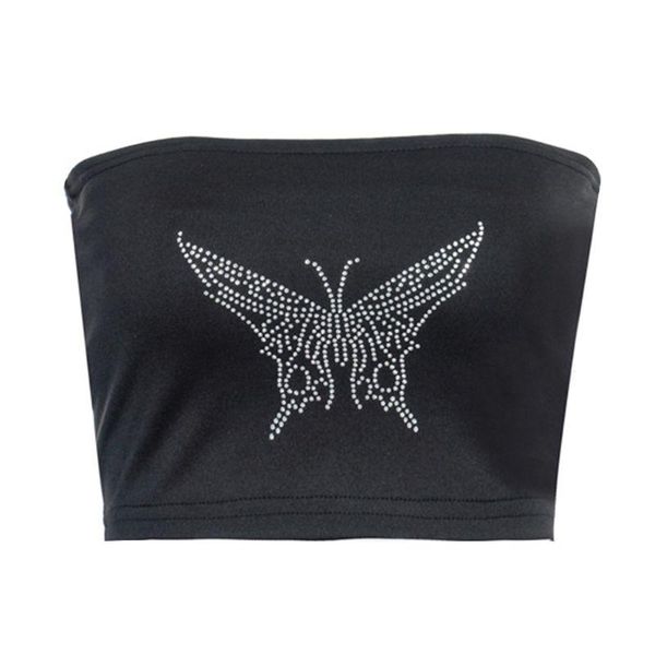 women's tanks & camis women strapless bandeau bra glitter butterflies drilling rhinestone wrapped chest tube bustier clubwear, White
women's tanks & camis women strapless bandeau bra glitter butterflies drilling rhinestone wrapped chest tube bustier clubwear, White
