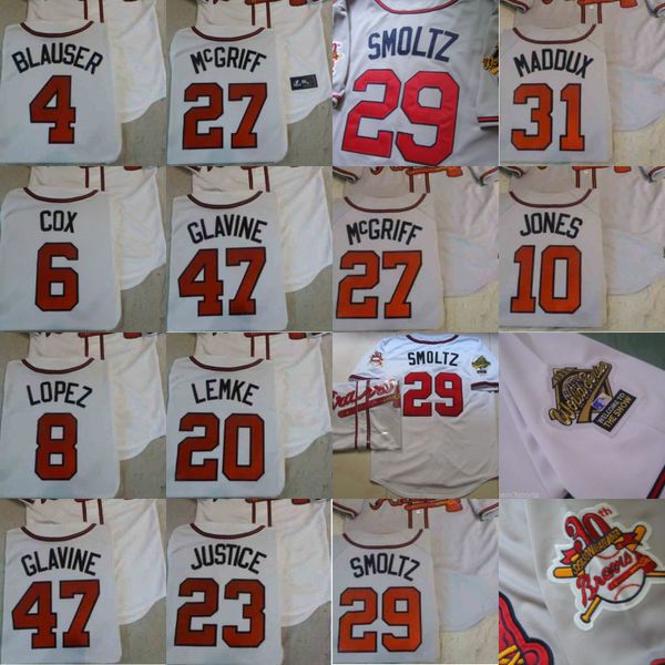 1995 world series jersey 10 chipper jones 4 jeff blauser 6 bobby cox 8 javier lopez 20 mark lemke 23 fred mcgriff 29 smoltz 31 maddux 47 tom, Blue;black
1995 world series jersey 10 chipper jones 4 jeff blauser 6 bobby cox 8 javier lopez 20 mark lemke 23 fred mcgriff 29 smoltz 31 maddux 47 tom, Blue;black
