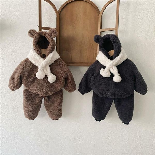 clothing sets baby winter clothes thick velvet warm set for boy hooded coat +pants +scarf 3pcs infant toddler suit outfits, White
clothing sets baby winter clothes thick velvet warm set for boy hooded coat +pants +scarf 3pcs infant toddler suit outfits, White