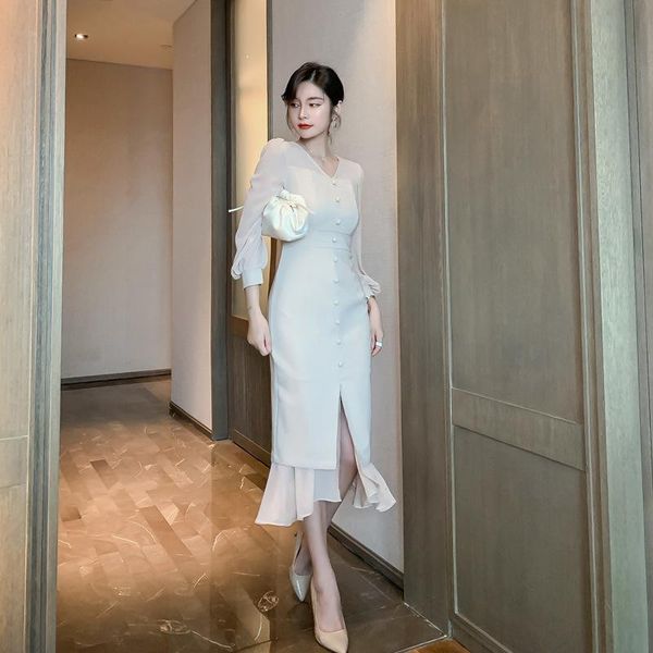 casual dresses s-xl plus size solid puff sleeve dress ladies chiffon autumn winter women long midi package hip wrap, Black;gray
casual dresses s-xl plus size solid puff sleeve dress ladies chiffon autumn winter women long midi package hip wrap, Black;gray