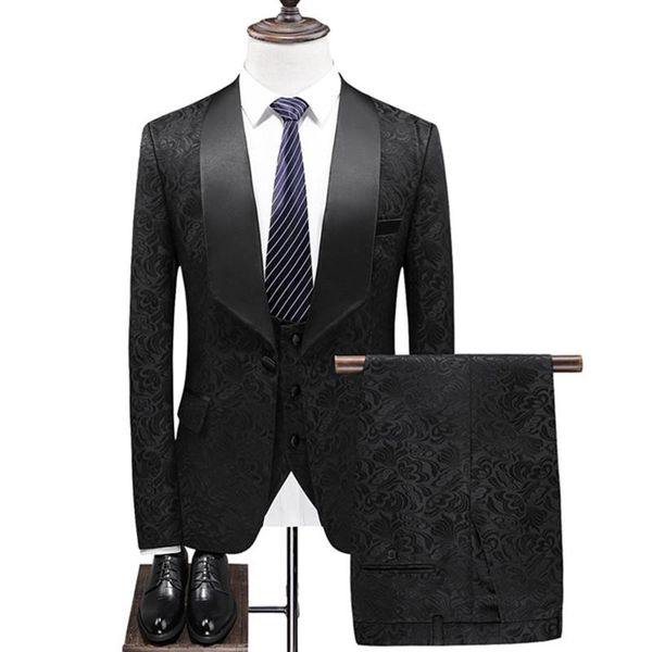 men's suits & blazers style male suit business wedding casual full dress evening coat trousers 3 pieces (jacket+vest+pants), White;black
men's suits & blazers style male suit business wedding casual full dress evening coat trousers 3 pieces (jacket+vest+pants), White;black