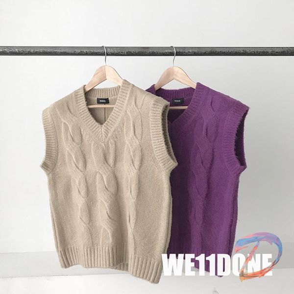 men's vests we11done vest men women v-neck sleeveless knitted warm sweater welldone fashion casual, Black;white
men's vests we11done vest men women v-neck sleeveless knitted warm sweater welldone fashion casual, Black;white