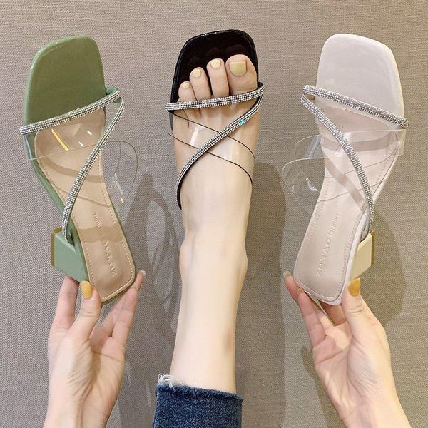 slippers high-heeled shoes women's sandals and summer korean version of rhinestone thick with transparent font fs21s123, Black
slippers high-heeled shoes women's sandals and summer korean version of rhinestone thick with transparent font fs21s123, Black