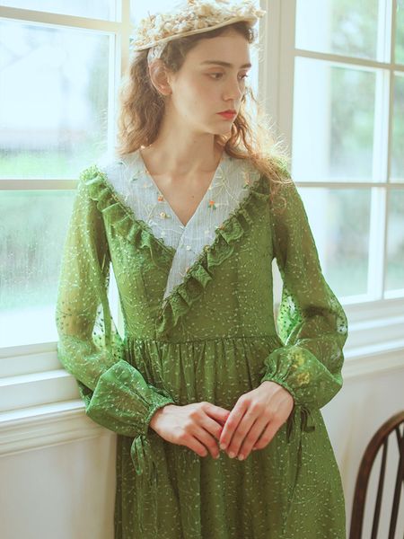 casual dresses green spring summer women vintage elegant slim exquisite embroidery lace v-neck cotton long ropa mujer talla grande fg7w, Black;gray
casual dresses green spring summer women vintage elegant slim exquisite embroidery lace v-neck cotton long ropa mujer talla grande fg7w, Black;gray