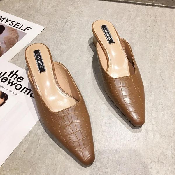 slippers arrival spring woman fashion flip flop pointed muller flat sandals simple solid color elegant ladies single shoes u30-43, Black
slippers arrival spring woman fashion flip flop pointed muller flat sandals simple solid color elegant ladies single shoes u30-43, Black