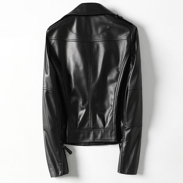 genuine sheep leather jacket women brand coat single-breasted fashion casual long sleeve streetwear black leather jacket, Tan;black
genuine sheep leather jacket women brand coat single-breasted fashion casual long sleeve streetwear black leather jacket, Tan;black