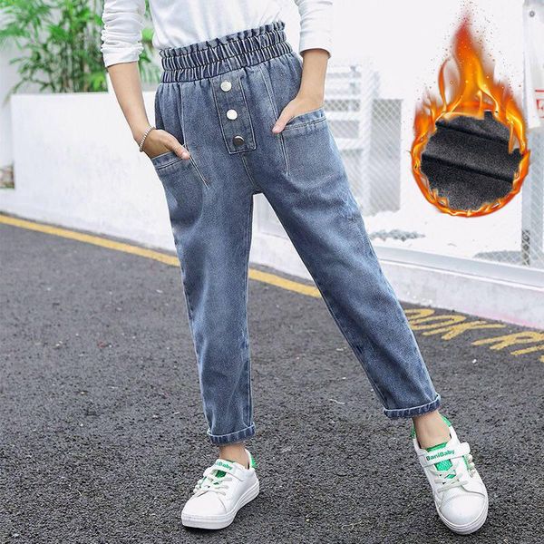 jeans girls' autumn clothes 2021 trend comfortable children's loose casual pants western style harlan elastic band trousers, Blue
jeans girls' autumn clothes 2021 trend comfortable children's loose casual pants western style harlan elastic band trousers, Blue
