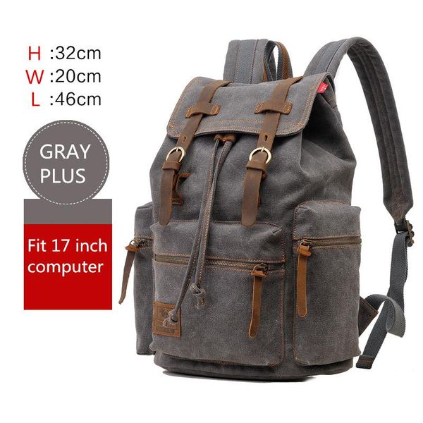 backpack nieuwe mannen 17 inch laprugzak computer schoolrugzakken vintage canvas grote capaciteit school tas
backpack nieuwe mannen 17 inch laprugzak computer schoolrugzakken vintage canvas grote capaciteit school tas