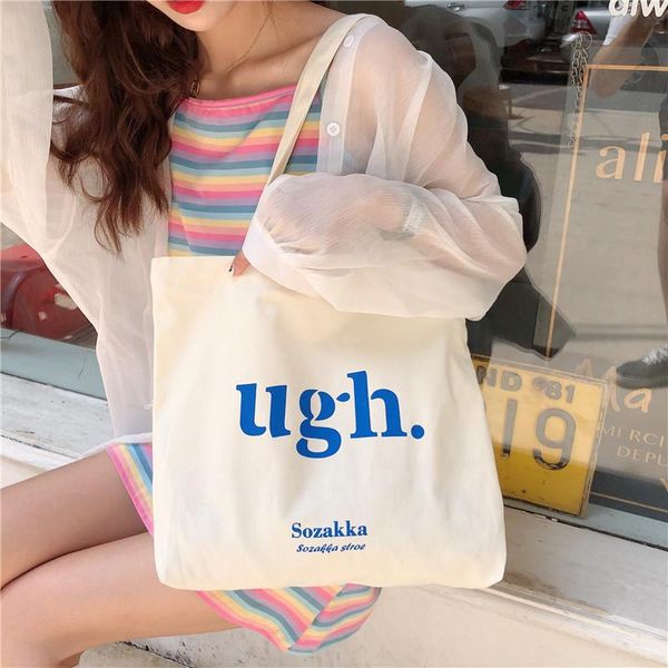 women canvas shoulder bag letters printing ladies shopping bag feminina simple eco pure cotton cloth handbag chic zipper tote
women canvas shoulder bag letters printing ladies shopping bag feminina simple eco pure cotton cloth handbag chic zipper tote