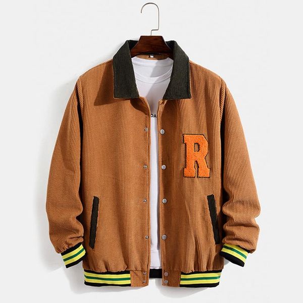 men's jackets autumn jacket coat corduroy fashion lapel long-sleeved color matching loose casual, Black;brown
men's jackets autumn jacket coat corduroy fashion lapel long-sleeved color matching loose casual, Black;brown