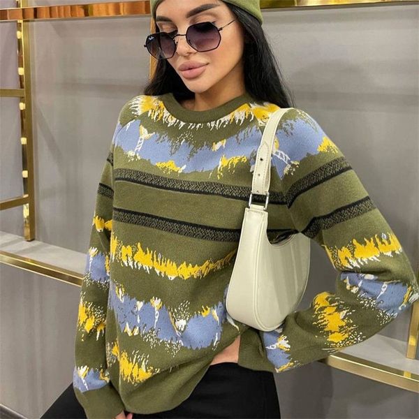 fashion camouflage contrast sweaters designer women round neck long sleeve sweater autumn winter knitted sweatshirts, White;black
fashion camouflage contrast sweaters designer women round neck long sleeve sweater autumn winter knitted sweatshirts, White;black