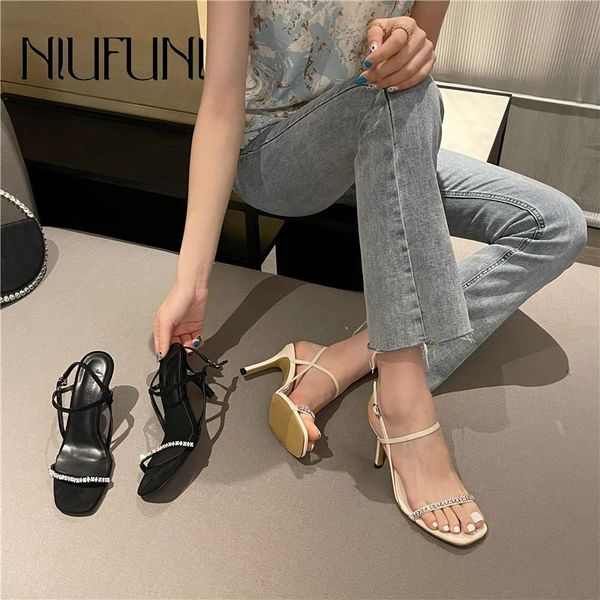 dress shoes gladiator rhinestone open toe women's sandals 2021 stiletto high heels summer elastic band buckle black suede ladies
dress shoes gladiator rhinestone open toe women's sandals 2021 stiletto high heels summer elastic band buckle black suede ladies