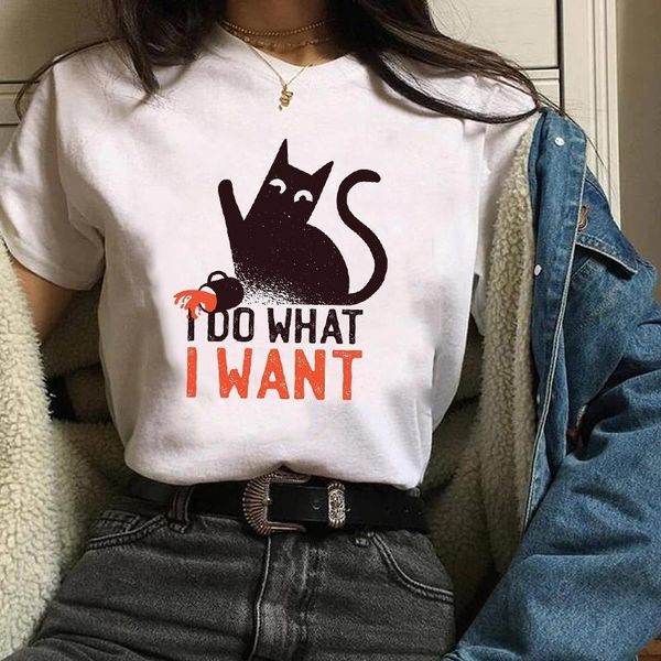 women clothes lady graphic cat cartoon 90s trend style printing summer fall halloween tees female t shirt womens t-shirt, White
women clothes lady graphic cat cartoon 90s trend style printing summer fall halloween tees female t shirt womens t-shirt, White
