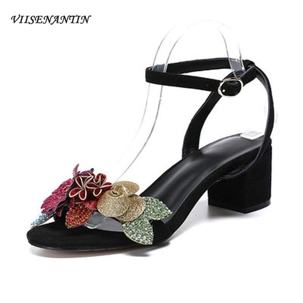 sandals 2021 amazon europe and the united states fashion fish mouth flower thick heel buckle mid-heel women, Black
sandals 2021 amazon europe and the united states fashion fish mouth flower thick heel buckle mid-heel women, Black