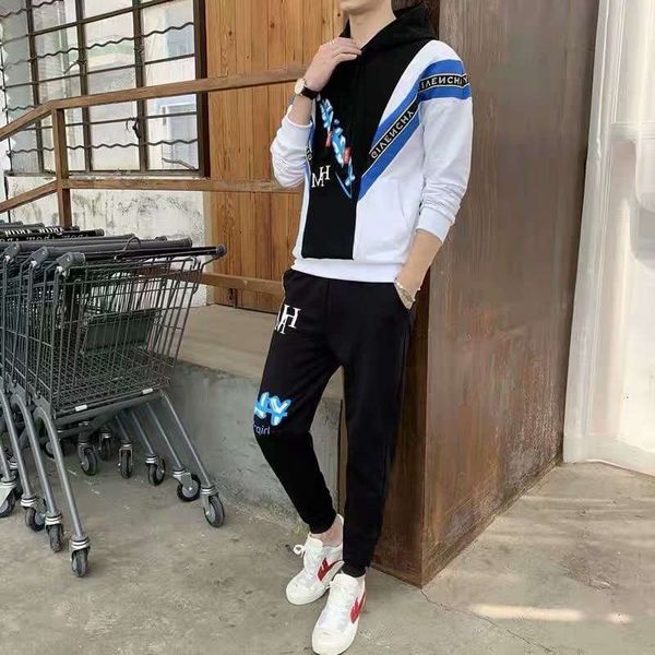 sweater spring hooded tracksuits and autumn youth two piece men's leisure sports suit, Gray
sweater spring hooded tracksuits and autumn youth two piece men's leisure sports suit, Gray
