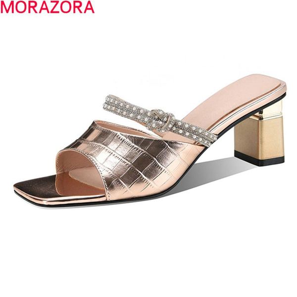 slippers morazora 2021 big size 34-41 women genuine leather ladies mules shoes summer fashion high heels party, Black
slippers morazora 2021 big size 34-41 women genuine leather ladies mules shoes summer fashion high heels party, Black