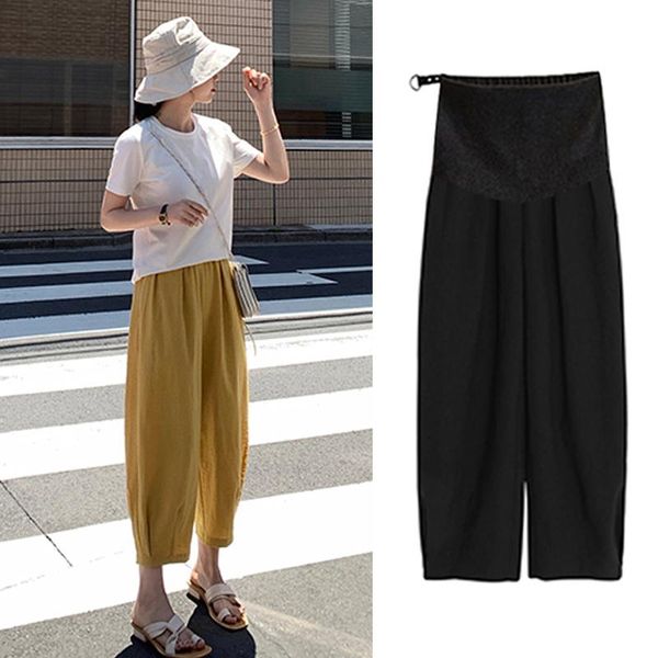 maternity bottoms 135# summer thin pleat chiffon pants 9/10 large size loose belly straight for pregnant women casual pregnancy, White
maternity bottoms 135# summer thin pleat chiffon pants 9/10 large size loose belly straight for pregnant women casual pregnancy, White