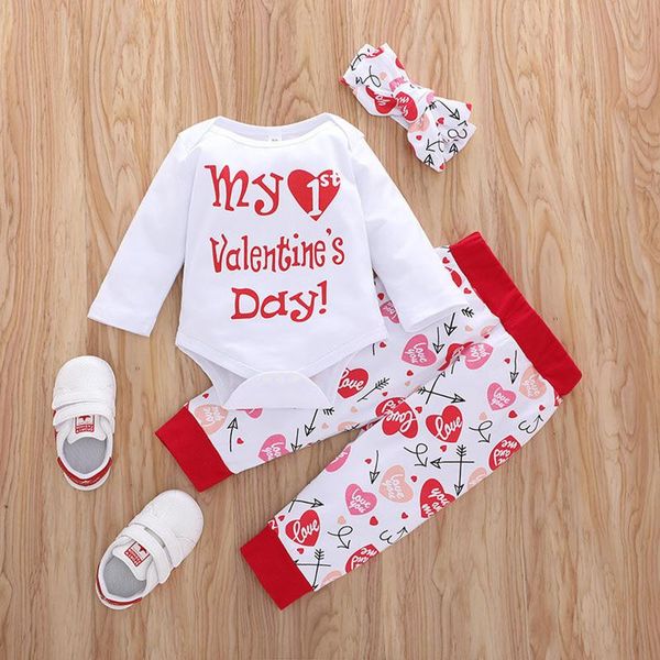 2021 infant baby's sets cotton soft girls valentine's day letter print long sleeve o neck romper pants headband outfits, White
2021 infant baby's sets cotton soft girls valentine's day letter print long sleeve o neck romper pants headband outfits, White