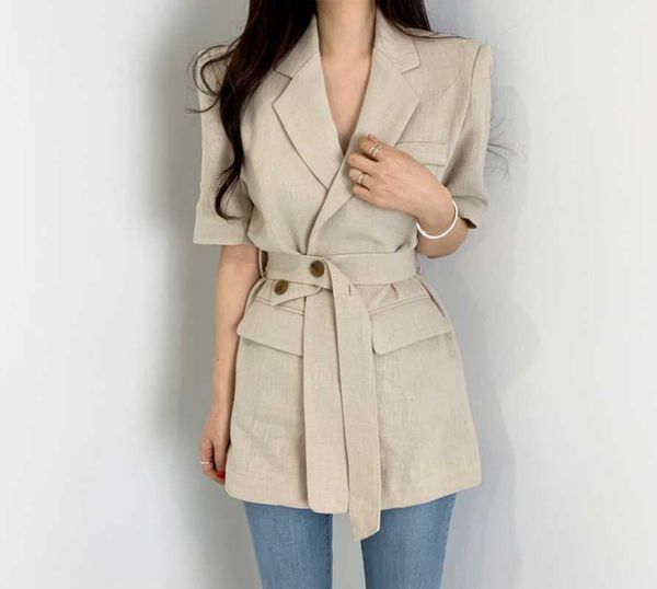 coats & jackets casual turn down collar short sleeve summer jacket with belt loose waist adjustable vintage temperament fashion 210610, Black;brown
coats & jackets casual turn down collar short sleeve summer jacket with belt loose waist adjustable vintage temperament fashion 210610, Black;brown