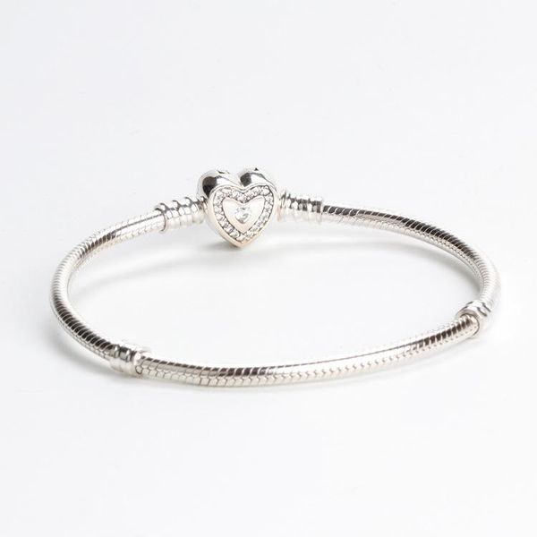 original 925 sterling silver love heart lock key snake bracelet for women beads charm diy jewelry holiday gift bangles, Golden;silver
original 925 sterling silver love heart lock key snake bracelet for women beads charm diy jewelry holiday gift bangles, Golden;silver