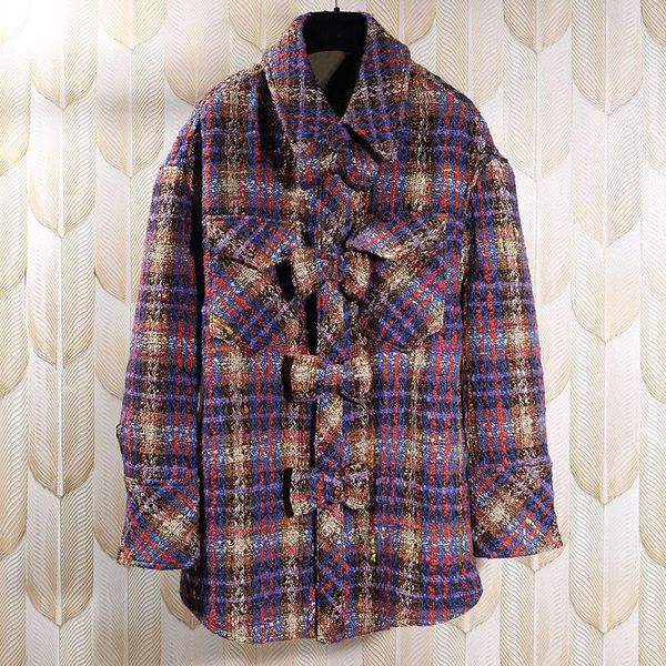 women's wool & blends style elegant france plaid loose overcoat autumn winter tweed coat c625, Black
women's wool & blends style elegant france plaid loose overcoat autumn winter tweed coat c625, Black