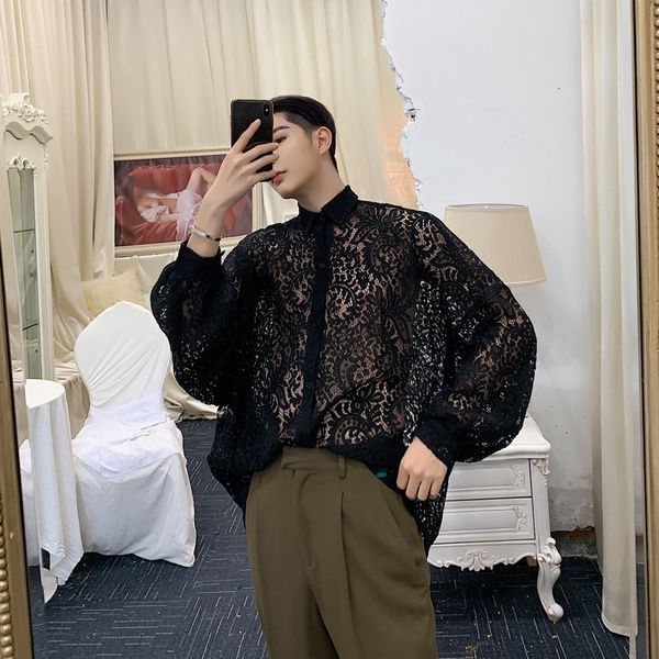 2021 new fashion brand men loose long sleeve translucent lace shirt male women streetwear hip hop party casual dress shirts wd9q, White
2021 new fashion brand men loose long sleeve translucent lace shirt male women streetwear hip hop party casual dress shirts wd9q, White