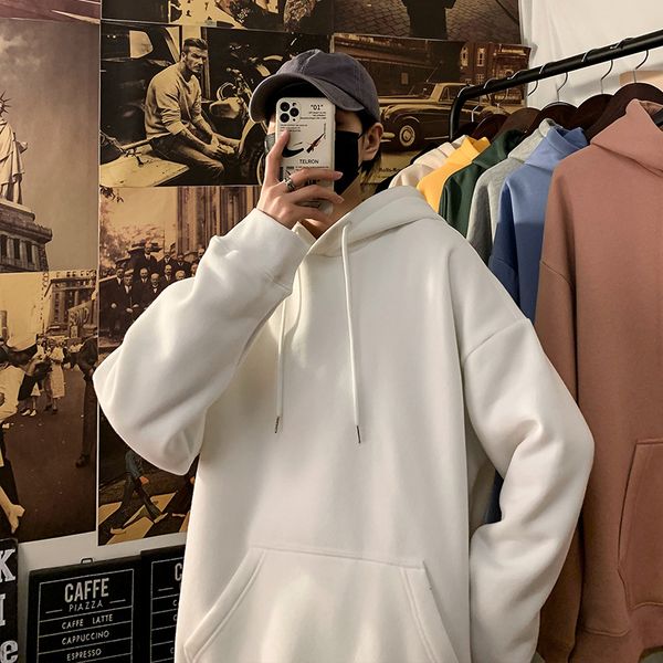 2021 new solid-colored male with hoodie hoodies casual loose cotton clothes velour lining sweatshirts youth 8-colour pullover coats m-5xl ej, Black
2021 new solid-colored male with hoodie hoodies casual loose cotton clothes velour lining sweatshirts youth 8-colour pullover coats m-5xl ej, Black