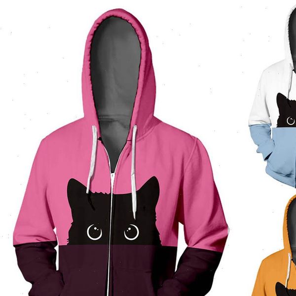 cat print hoodie hip hop zipper sweatshirts color hooded long sleeve coat uniform spring casual sports sweatshirts, Black
cat print hoodie hip hop zipper sweatshirts color hooded long sleeve coat uniform spring casual sports sweatshirts, Black