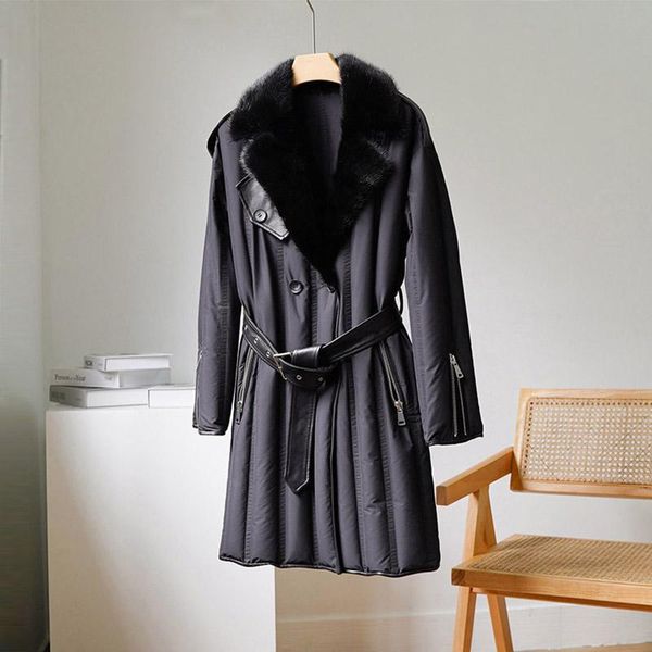 women's fur & faux menina bonita 2021 winter sheepskin down jacket women coat natural mink collar loose warm outerwear fashion streetwe, Black
women's fur & faux menina bonita 2021 winter sheepskin down jacket women coat natural mink collar loose warm outerwear fashion streetwe, Black