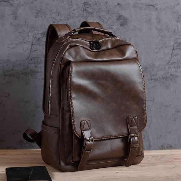 2021 new korean fashion trend men's backpack student leisure travel buckle pu leather bag
2021 new korean fashion trend men's backpack student leisure travel buckle pu leather bag