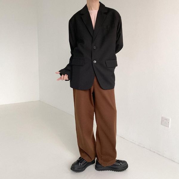 men's suits & blazers korean casual suit solid color shabby handsome all-match loose jacket single western fashion trend, White;black
men's suits & blazers korean casual suit solid color shabby handsome all-match loose jacket single western fashion trend, White;black