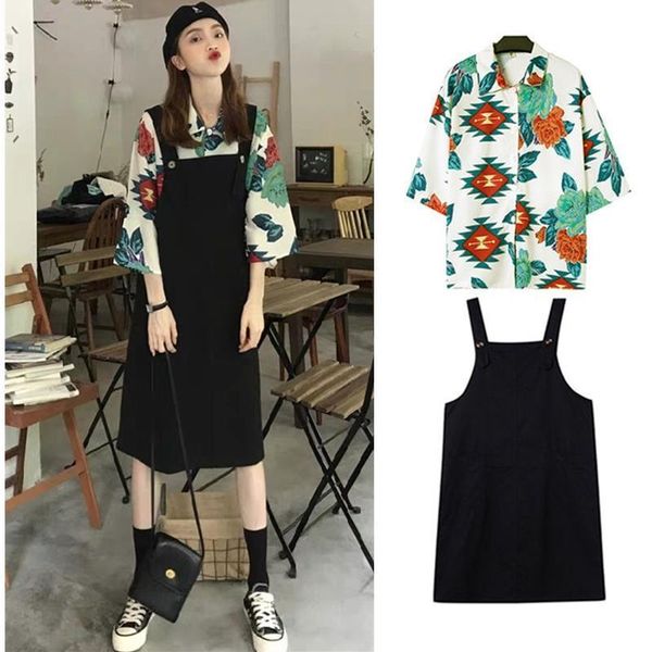 2021 new summer fashion korean style floral print s + black belt dress 2 piece defines women's suits h99 m7xb, Black;gray
2021 new summer fashion korean style floral print s + black belt dress 2 piece defines women's suits h99 m7xb, Black;gray