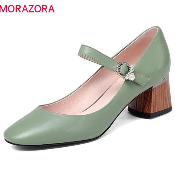 dress shoes morazora 2021 genuine leather woman square toe fashion women pumps simple buckle high heels summer, Black
dress shoes morazora 2021 genuine leather woman square toe fashion women pumps simple buckle high heels summer, Black