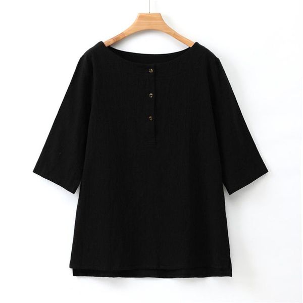 women's blouses & shirts women summer plus size cotton linen hi-low o neck tunics blouse jacquard solid shirt elegant fashion loose, White
women's blouses & shirts women summer plus size cotton linen hi-low o neck tunics blouse jacquard solid shirt elegant fashion loose, White