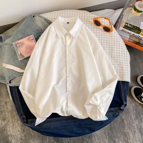 men's casual shirts 2021 long sleeve shirt spring basic loose trend blouse leisure white pure color couples office formal occasions, White;black
men's casual shirts 2021 long sleeve shirt spring basic loose trend blouse leisure white pure color couples office formal occasions, White;black
