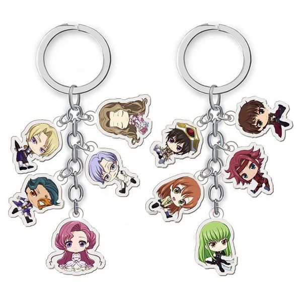 keychains 1pc anime acrylic keychain pendants key ring bag car, Silver 
keychains 1pc anime acrylic keychain pendants key ring bag car, Silver