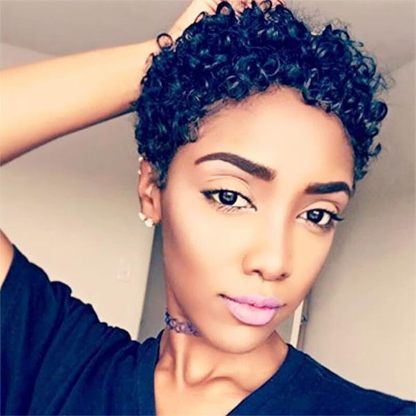 brazilian human hair wigs no lace front short afro kinky curly pixie cut full machine made wig, Black;brown
brazilian human hair wigs no lace front short afro kinky curly pixie cut full machine made wig, Black;brown