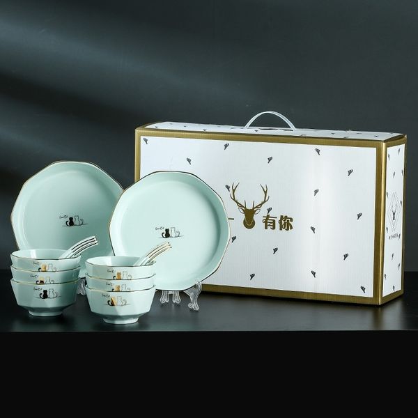 bowl dish ceramic household simple tableware set chopsticks and plate combination bowl
bowl dish ceramic household simple tableware set chopsticks and plate combination bowl
