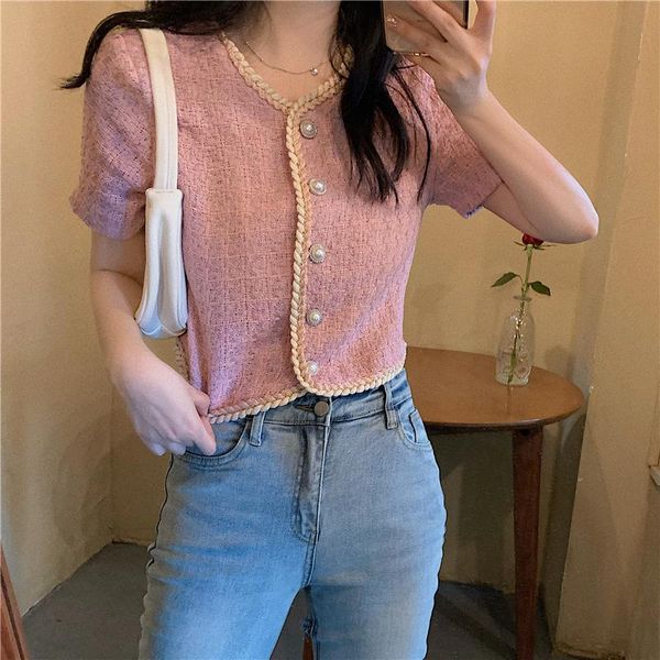 women's jackets single breasted pearls button luxury crop short coat korean sleeve summer clothes ladies vintage cropped blusas jacket, Black;brown
women's jackets single breasted pearls button luxury crop short coat korean sleeve summer clothes ladies vintage cropped blusas jacket, Black;brown